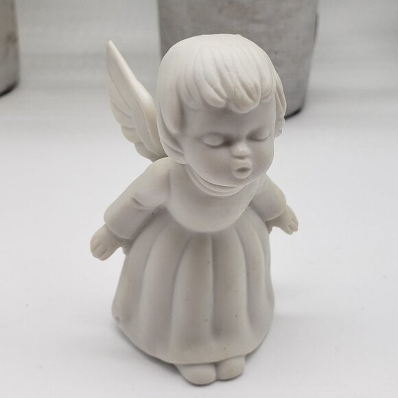 Lefton 1983 White Bisque 02079 Angel Figurine - Picture 7 of 8